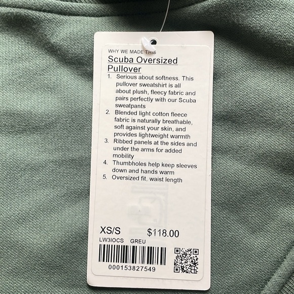 Scuba Oversized Pullover Wordmark - Grey Eucalyptus - Picture 4 of 6